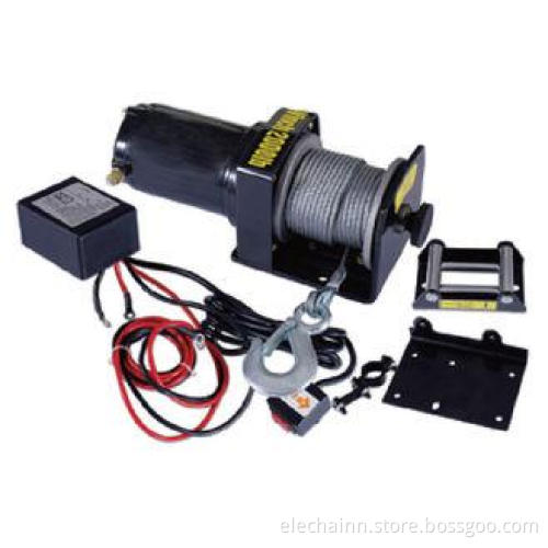 Lightweight Single Line Electric ATV Winch 2000 lb For Whar